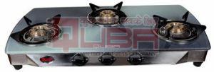 Quba 3 Burner Glass Top Brass Burner Png Gas Stove