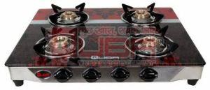 Quba 4 Burner Digital Designer Glass Top Gas Stove