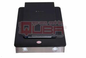 Quba 6215 Black Glass Wall Mounted Kitchen Chimney