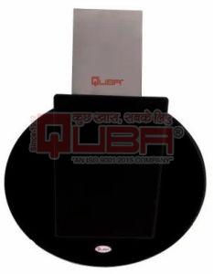 Quba 6915 Round Shape Black Glass Kitchen Chimney