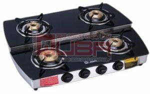 Quba Duplex 4 Burner Double Decker Glass Top Gas Stove