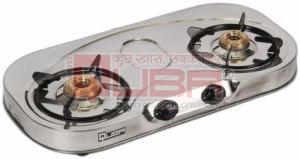Quba ISI Certified Stainless Steel 2 Burner Manual Gas Stove