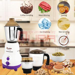 Quba Mg 104 650W 3 Jar Copper Motor Mixer Grinder
