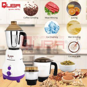 Quba Mg 104 650W 3 Jar Copper Motor Mixer Grinder