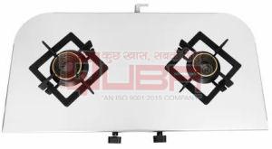 Quba Mirror Finish Stainless Steel 2 Burner Manual Gas Stove