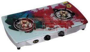 Quba QUBAS2 2 Burner Printed Glass Top Gas Stove