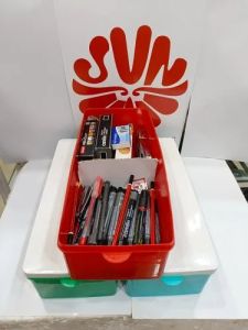 Rectangular Stationery Storage Plastic Box