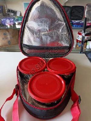 Triangle Shape Lunch Box With 3 boxes