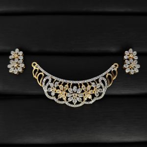 Floral ARC AD Layered Necklace Set