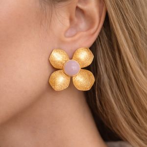 Matte Bloom Petal Stud Earrings