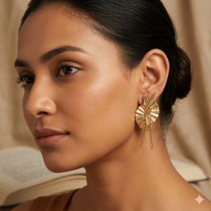 Sunburst Spike Drop Statement Earrings