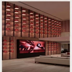 Crimson ARC Linen Lampshade