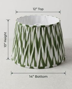 Emerald Ikat Pleated Tapered Lampshade
