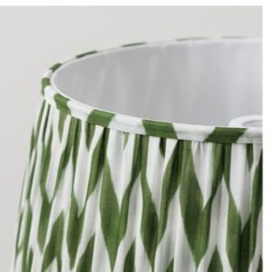 Emerald Ikat Pleated Tapered Lampshade