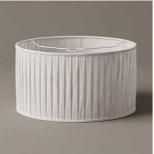 Large Cylindrical Pleated Drum Lampshade