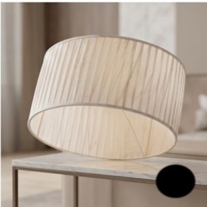 Large Cylindrical Pleated Drum Lampshade