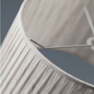 Large Cylindrical Pleated Drum Lampshade