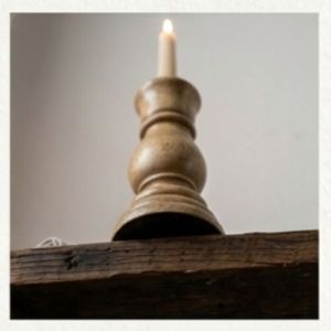 Natural Mango Wood Candle Holder