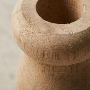 The Artisan Walnut-Tone Wooden Candle Holder