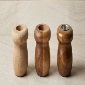 The Artisan Walnut-Tone Wooden Candle Holder