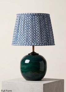 The Caspian Azure Pleated Table Lamp