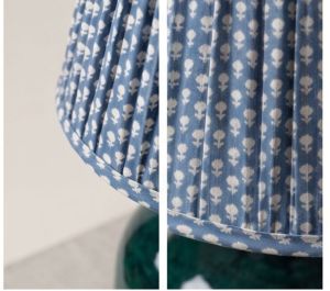 The Caspian Azure Pleated Table Lamp