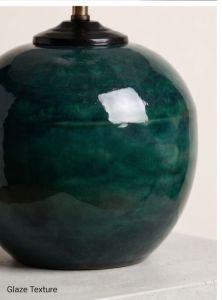 The Caspian Azure Pleated Table Lamp