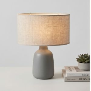 The Elara Drum Linen Shade