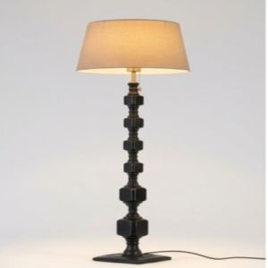 The Geometric Totem Matte Black Floor Lamp