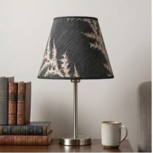The Thistle Noir Embroidered Table Lamp