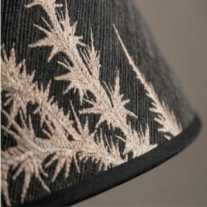 The Thistle Noir Embroidered Table Lamp