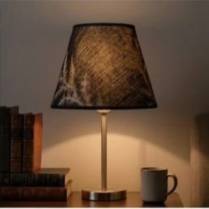 The Thistle Noir Embroidered Table Lamp