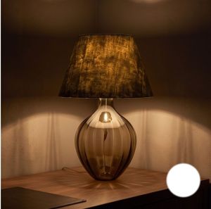 Verdant Ribbed Glass Artisan Lamp