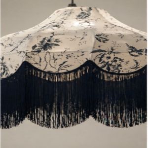 Vintage Floral Fringe Pendant Lampshade