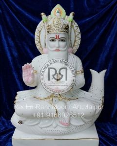 Jhule Lal Marble Statue