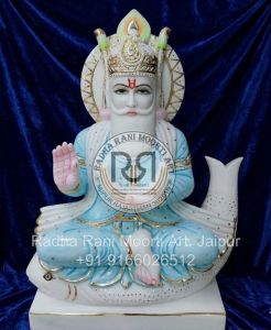 Jhule Lal Marble Statue