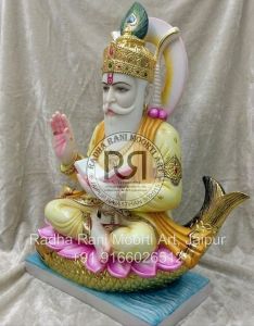 Jhule Lal Marble Statue