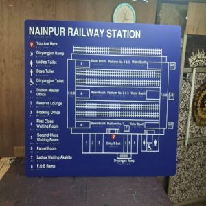 Blue Fire Evacuation Plan Signage