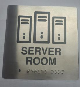 stainless steel braille signage