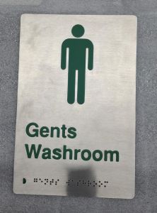 stainless steel braille signage