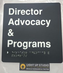 Custom Braille Signage