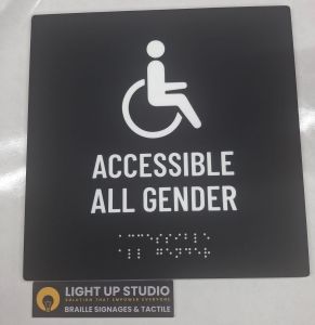 Handicap Restroom Braille Signage