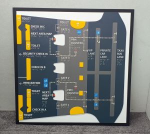 Yellow Fire Evacuation Plan Signage