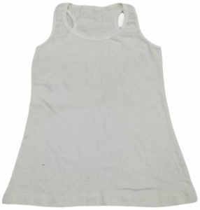 Women White Coton Vest