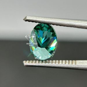 Oval Cut Green Fancy Lab Grown Diamond for Jewelry Making