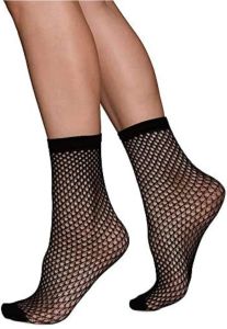 Ladies Black Net Socks