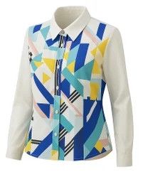 Ladies Cotton Geometric Printed Shirt