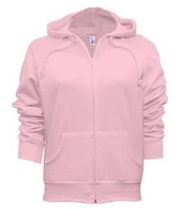 Ladies Pink Zipper Hoodie