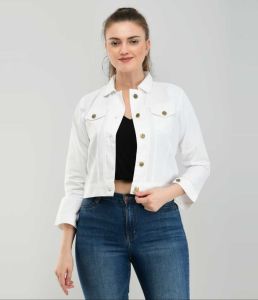 Ladies White Denim Jacket
