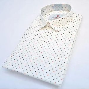Mens Cotton Polka Dot Printed Shirt